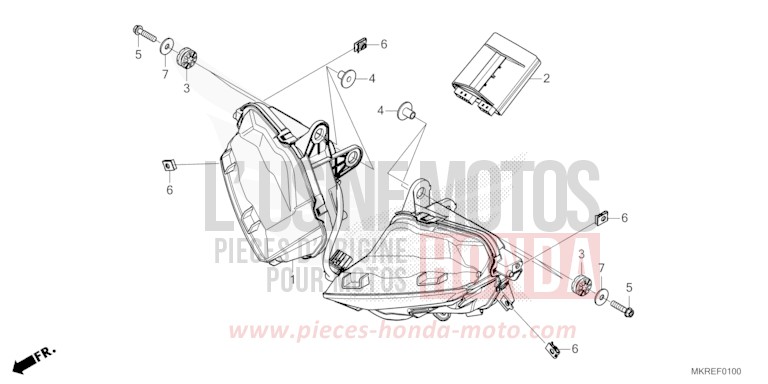 SCHEINWERFER von CBR1000RR "Fireblade" GRAND PRIX RED (R380) von 2024